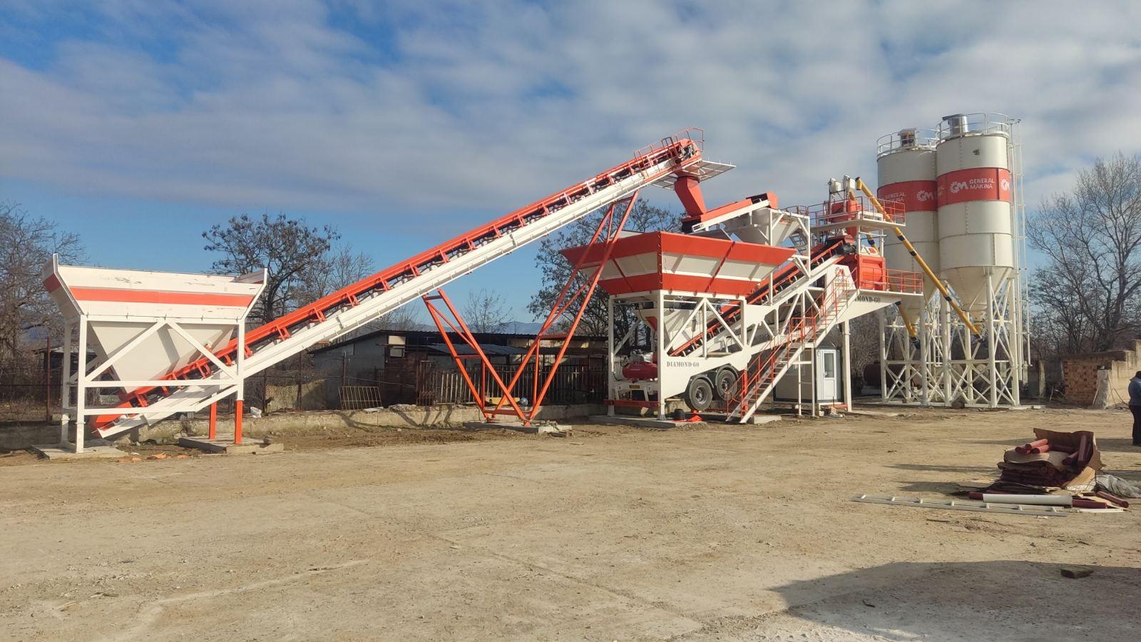 Diamond 60 mobilna fabrika za mešanje betona-Bugarska