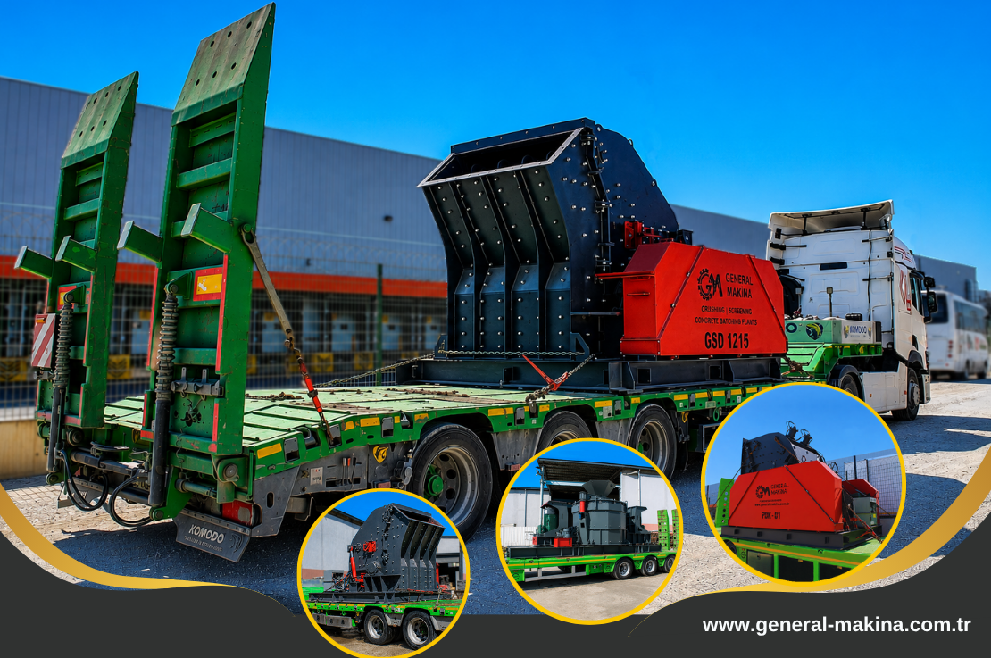 Le transport de notre installation de concassage et de criblage de 500 t/h a commencé