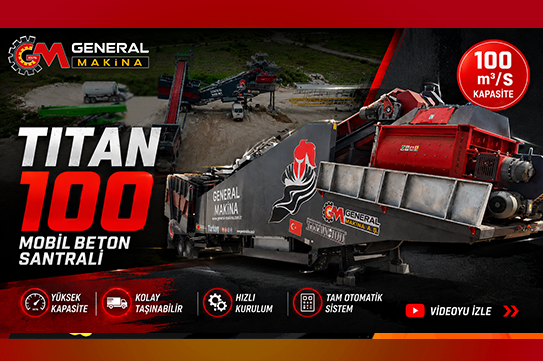Ön Besleme Sistemli TİTAN 100 Mobil Beton Santrali