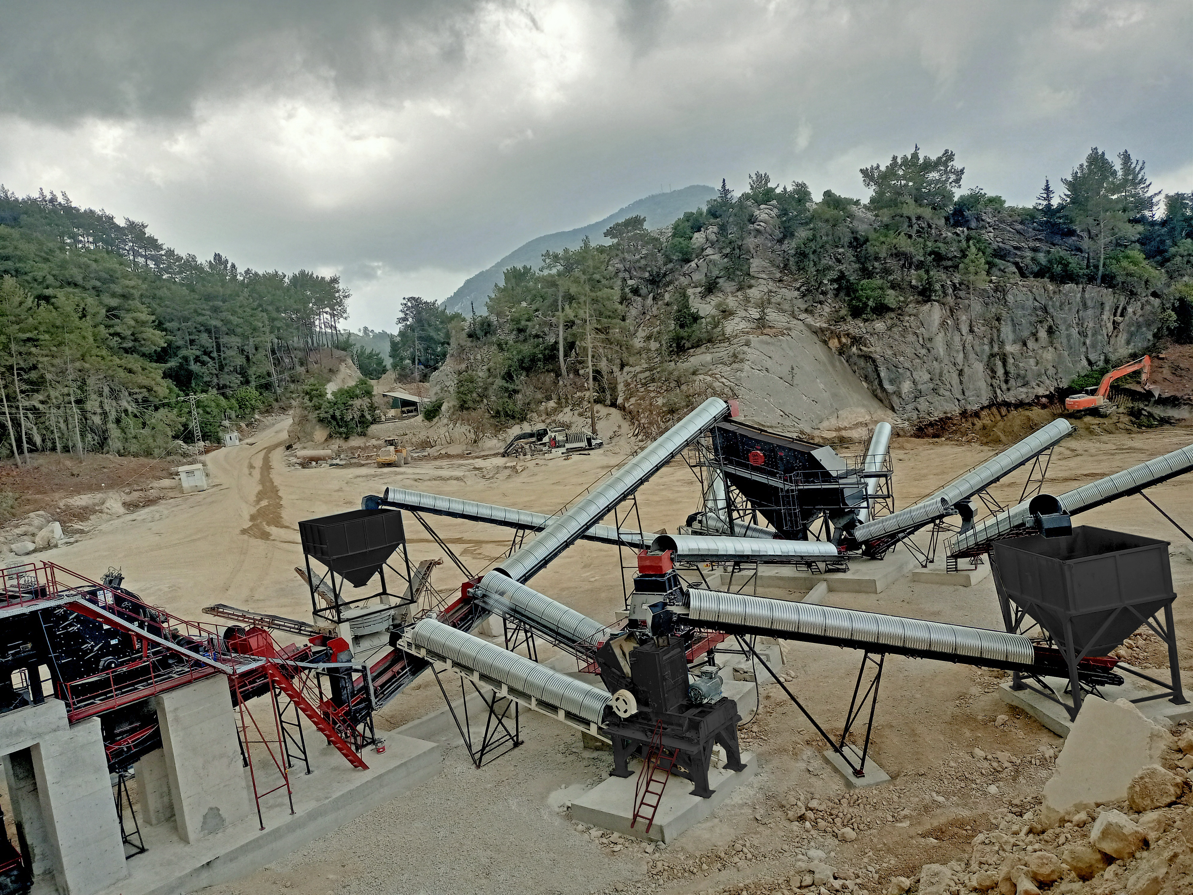 Stacionarno postrojenje za drobljenje i sortiranje kamena-Antalija-Turska