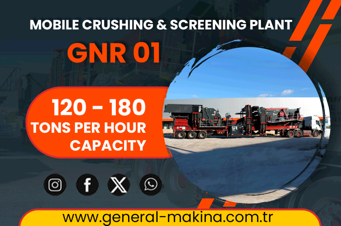 Général 01 Installation de concassage mobile sur la route vers la Tunisie